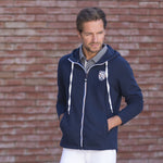 Equitheme Mens Cotton Zipped Hooded Sweater - Male Equestrian