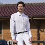 Equitheme Men's “Mesh” Long Sleeved Competition Polo Shirt - Male Equestrian
